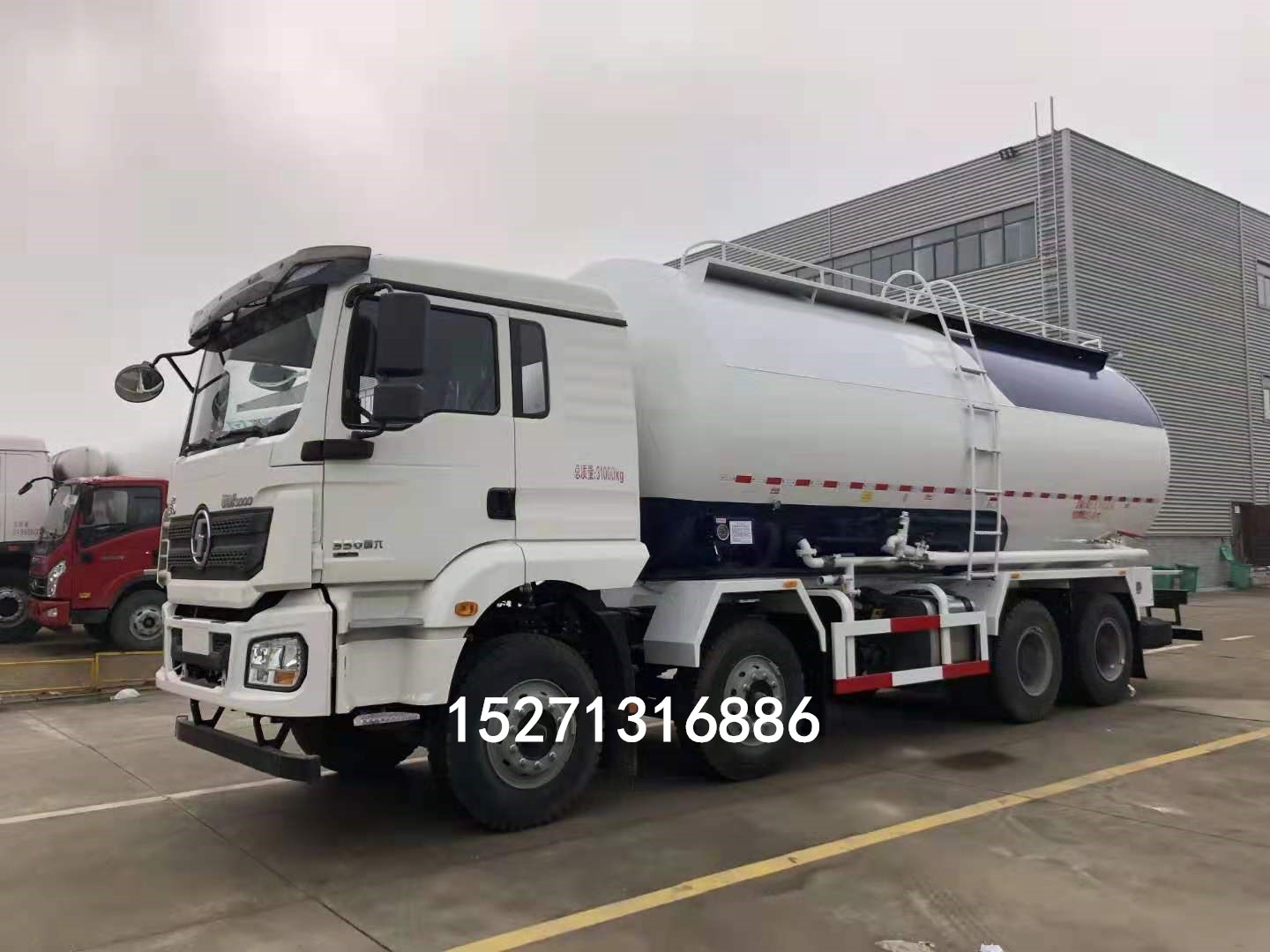 國六陜汽 輕量化小四橋干混砂漿運輸車